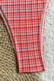 Stylish Plaid Bikini Set
