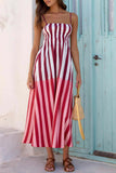 Striped Spaghetti Strap Casual Dress