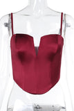 V-Neck Tank Top with Straps