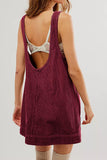 Sleeveless Corduroy Casual Dress