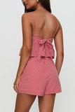Stylish Gingham Short Set