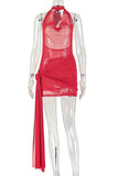 Halter Tie Detail Casual Dress