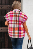Plaid Sherpa Jacket Vest