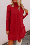Cozy Tunic Sweater Dress with Pockets