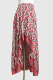 Smocked Waist Midi Skirt