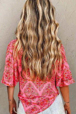 Floral Button-Up Blouse