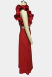 One-Shoulder Ruffle Cutout Dress