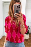 Diamond Pattern Knit Sweater
