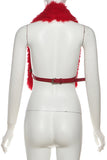 Faux Fur Buckled Shoulder Wrap
