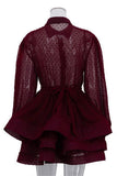 Button-Front Tiered Casual Dress