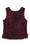 Sequin V-Neck Tank Top