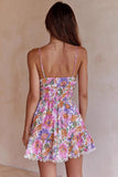 Floral Tie-Front Casual Dress