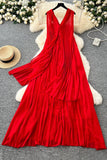 Elegant Maxi Dress with Keyhole Detail