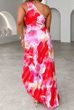 One-Shoulder Floral Maxi Dress
