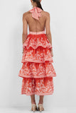 Tiered Halter Casual Dress