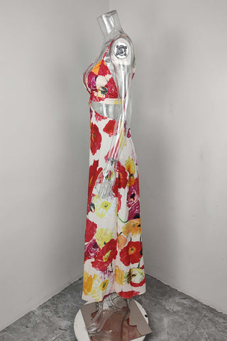 Floral Cutout Maxi Dress