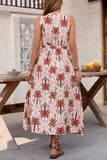 Sleeveless Patterned Midi Dress