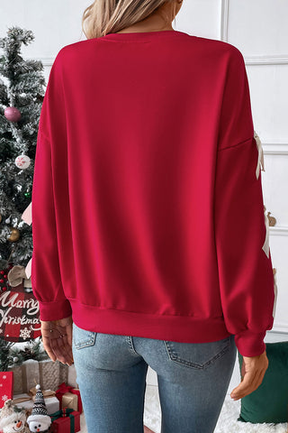 Bow-Accent Long-Sleeve Sweatshirt