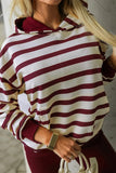 Striped Hoodie and Pants Set