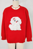 Playful Puppy Appliqué Sweater