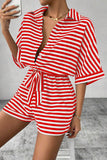 Striped Tie-Waist Romper
