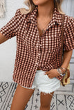 Classic Gingham Shirt with Buttons