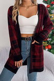Classic Plaid Open-Front Cardigan
