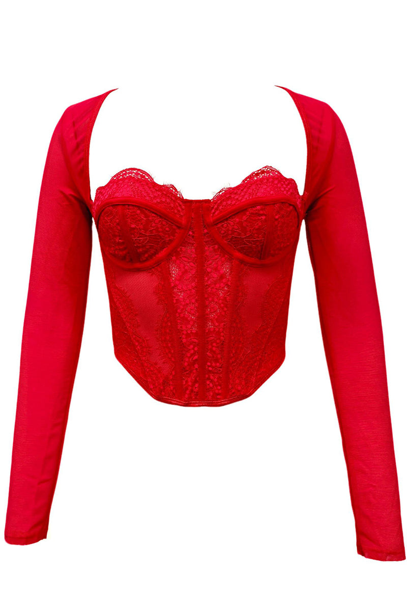 Elegant Lace Trim T-Shirt