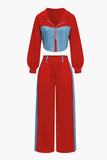 Zip-Up Stylish Pants Set