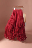 Layered Skirt with Ruffle Details