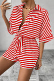 Striped Tie-Waist Romper