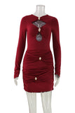 Cutout Ruched Evening Dress