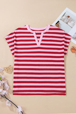 Striped V-Neck T-Shirt