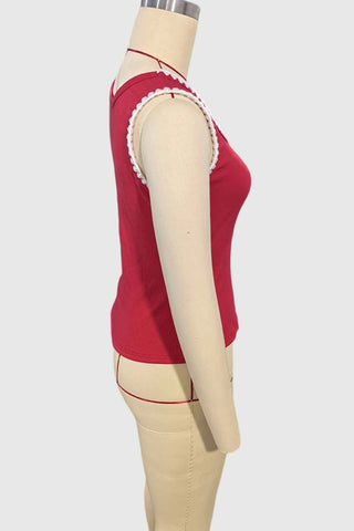 Scalloped Trim Tank Top