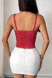 Pinstripe Tank Top with Tie Accent