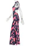 Abstract Pattern Sleeveless Maxi Dress