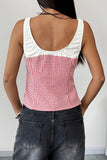 Tie-Front Gingham Tank Top