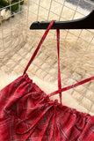 Strappy Plaid Maxi Dress
