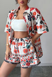 Floral Button-Up Short Set