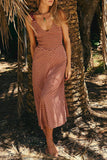 Striped V-Neck Vacation Dress
