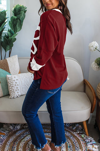 Oversized Floral Design Sweatshirt