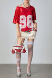 Lace Detail Oversized T-Shirt