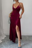 Elegant Spaghetti Strap Evening Gown