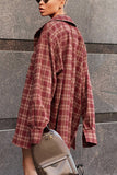 Oversized Plaid Blouse