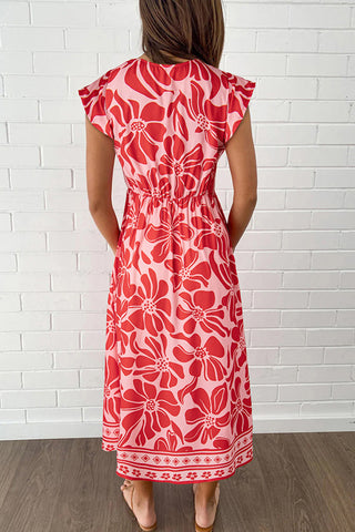 Button-Down Floral Casual Dress