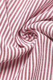 Striped Button-Up Blouse with Flared Sleeves