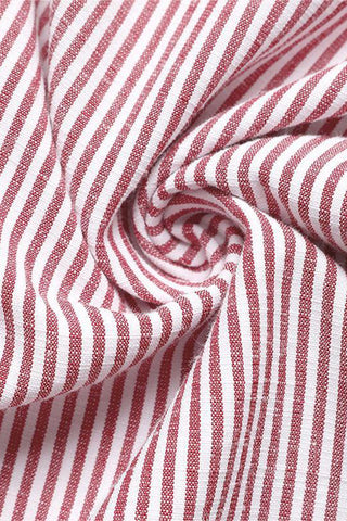 Striped Button-Up Blouse with Flared Sleeves