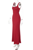 Elegant Evening Gown with Square Neckline