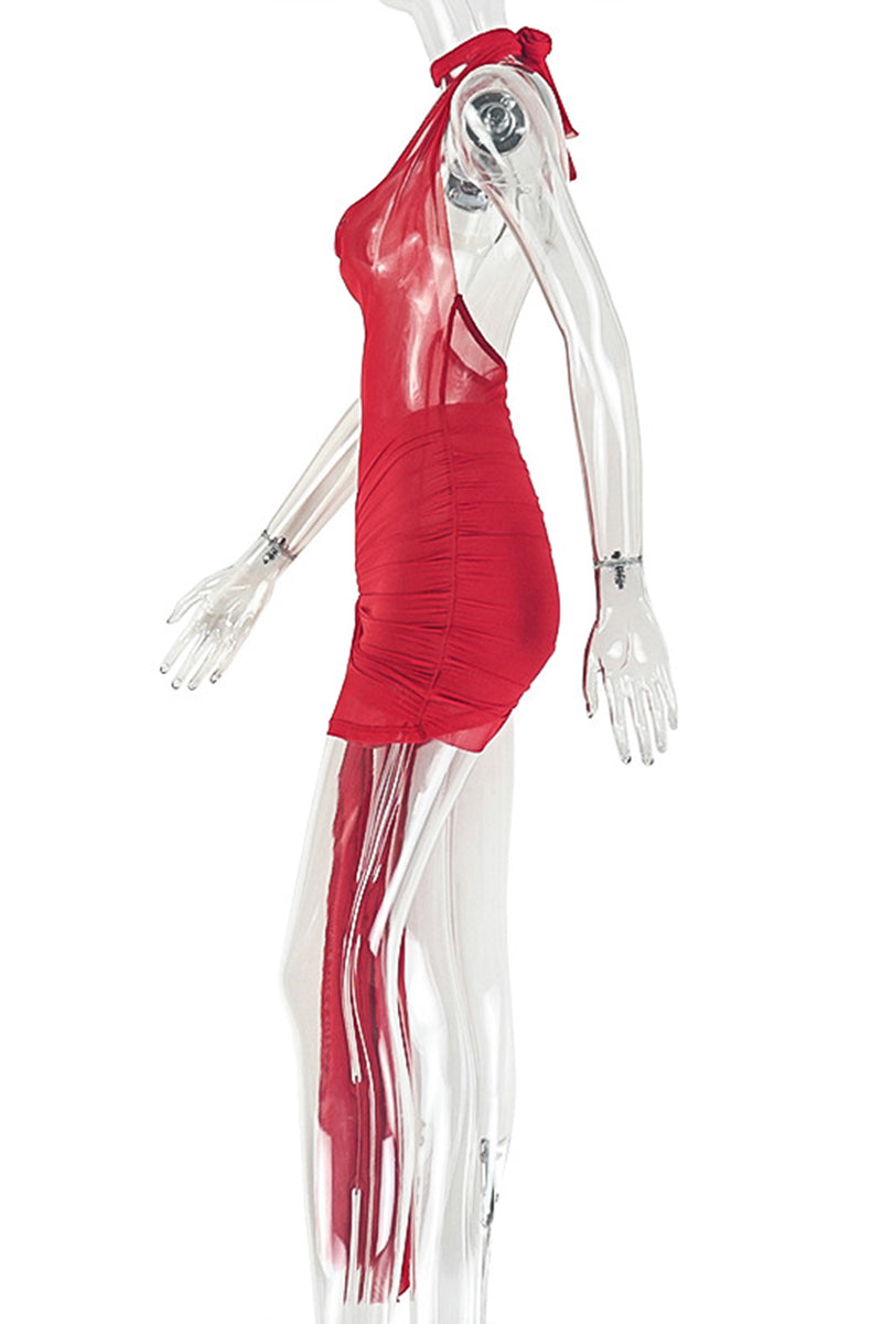 Halter Tie Detail Casual Dress