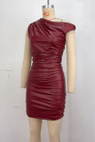 Off-Shoulder Ruched Mini Dress